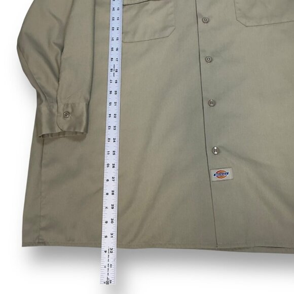 Dickies American Workwear Shirt Mens Sz 3XL Khaki Long Sleeve Button-Up - Picture 7 of 11